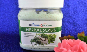 Gem Blue Biocare Herbal Scrub Review: High On Parabens This Product Is Not Recommended